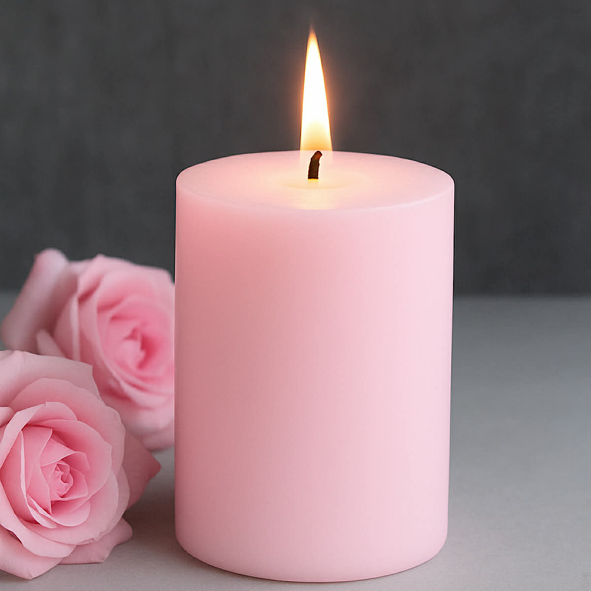 klassieke kaars roze klassieke kaars roze