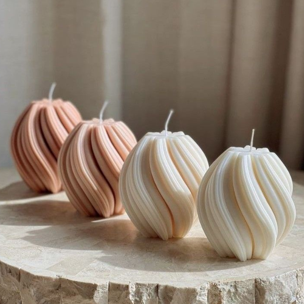 figuurkaars beige